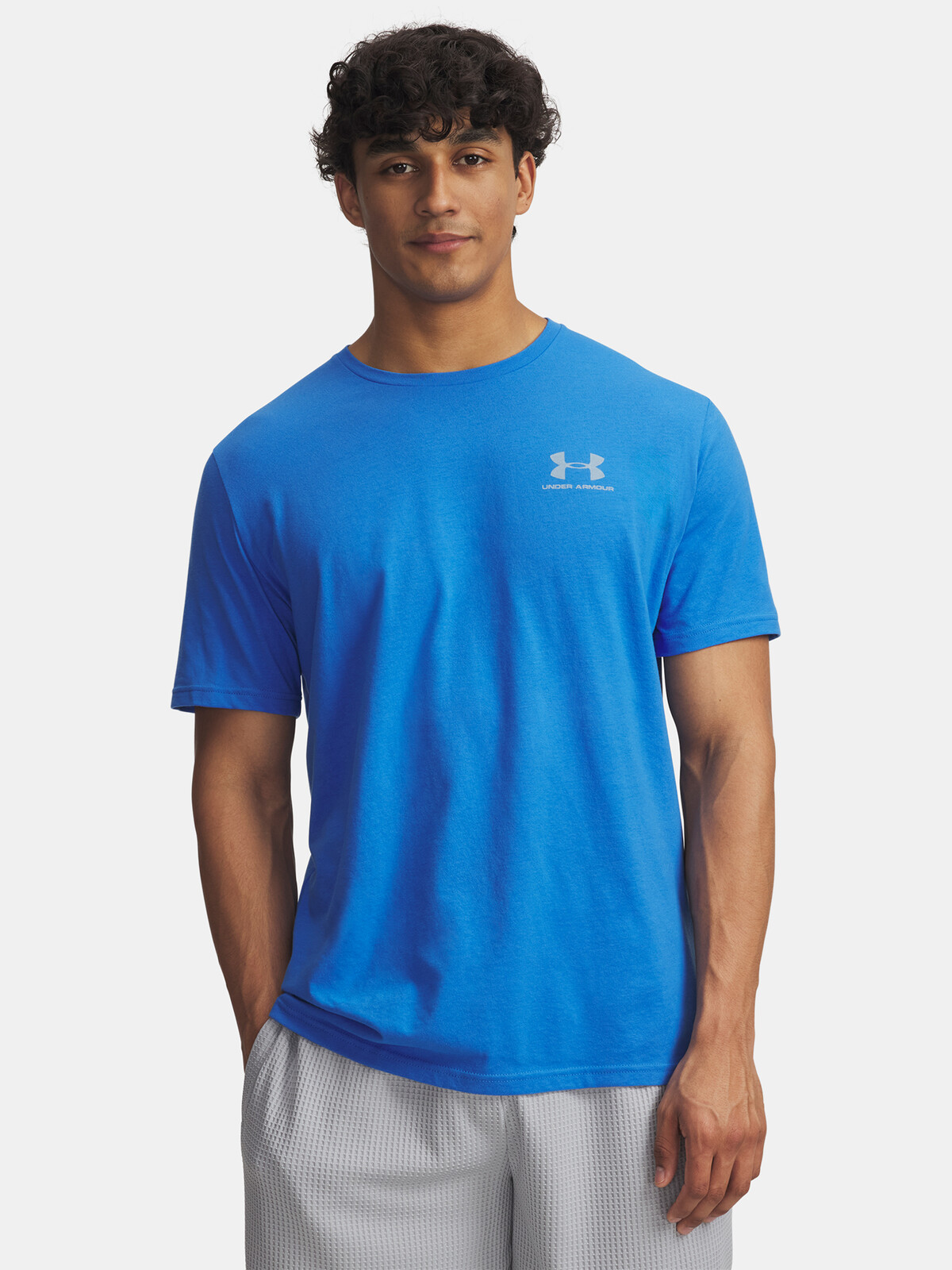 Pánské tričko Under Armour UA M SPORTSTYLE LC SS-BLU - Pánské