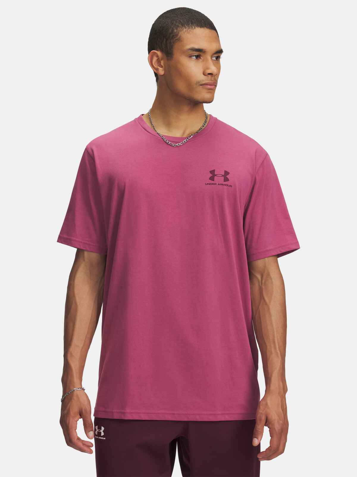 Pánské tričko Under Armour UA M SPORTSTYLE LC SS-PNK - Pánské