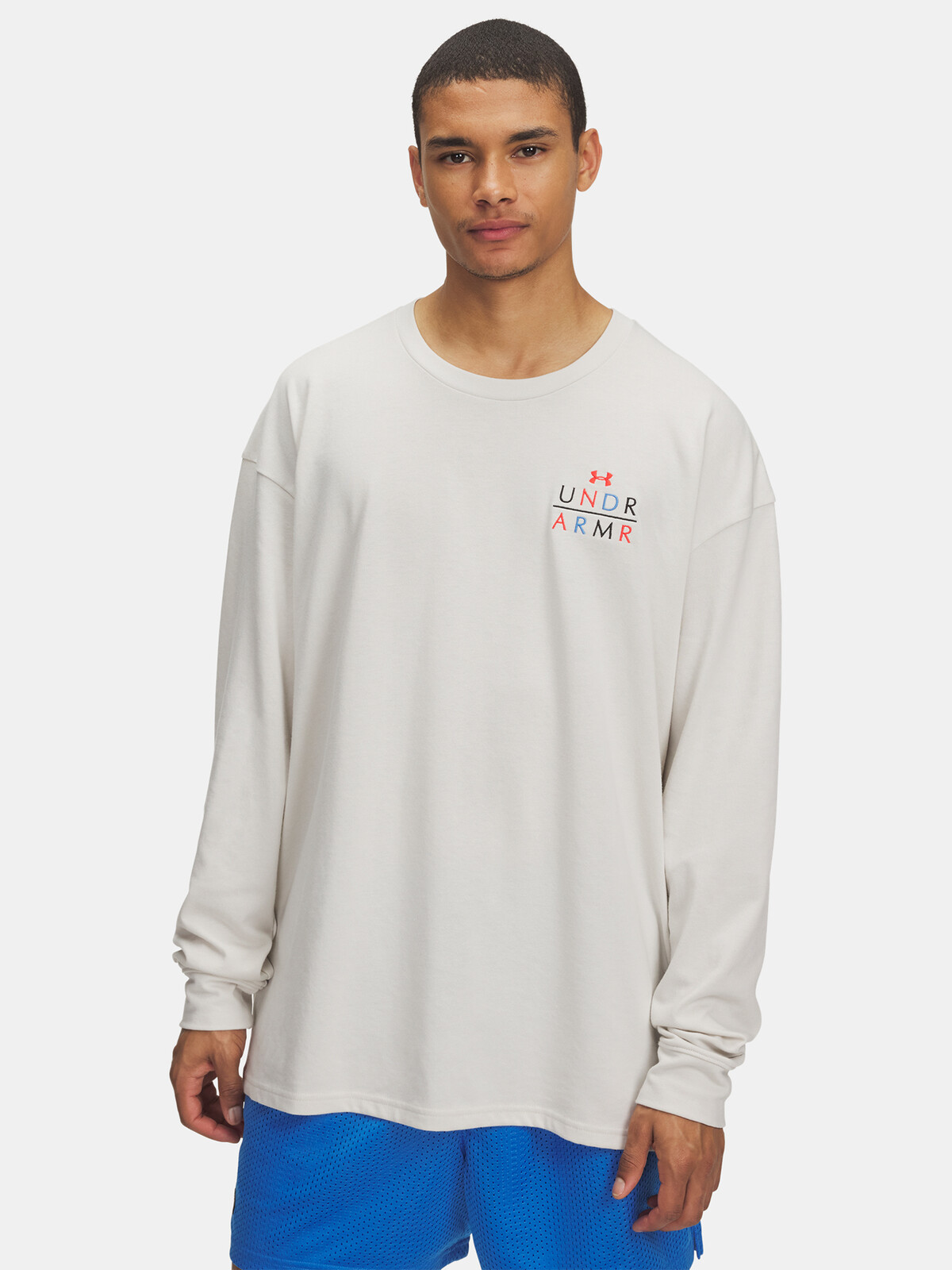 Pánské tričko Under Armour UA HWT MODERN SPORT OS LS-WHT - Pánské