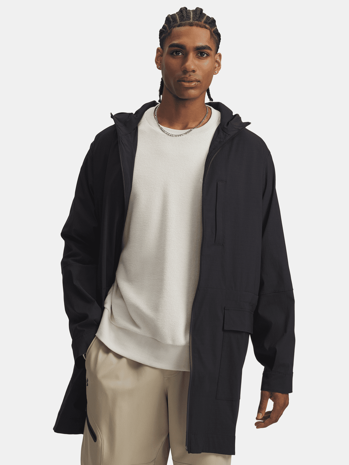 Pánská bunda Under Armour UA Unstoppable Txt Long Jkt-BLK - Pánské