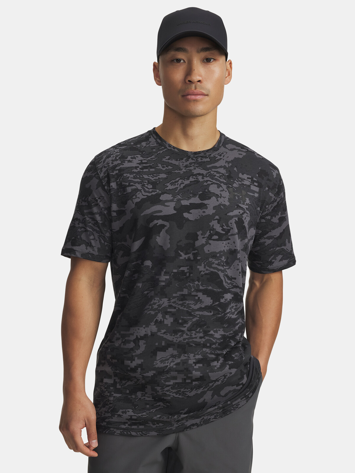 Pánské tričko Under Armour UA ABC CAMO SS-GRY - Pánské