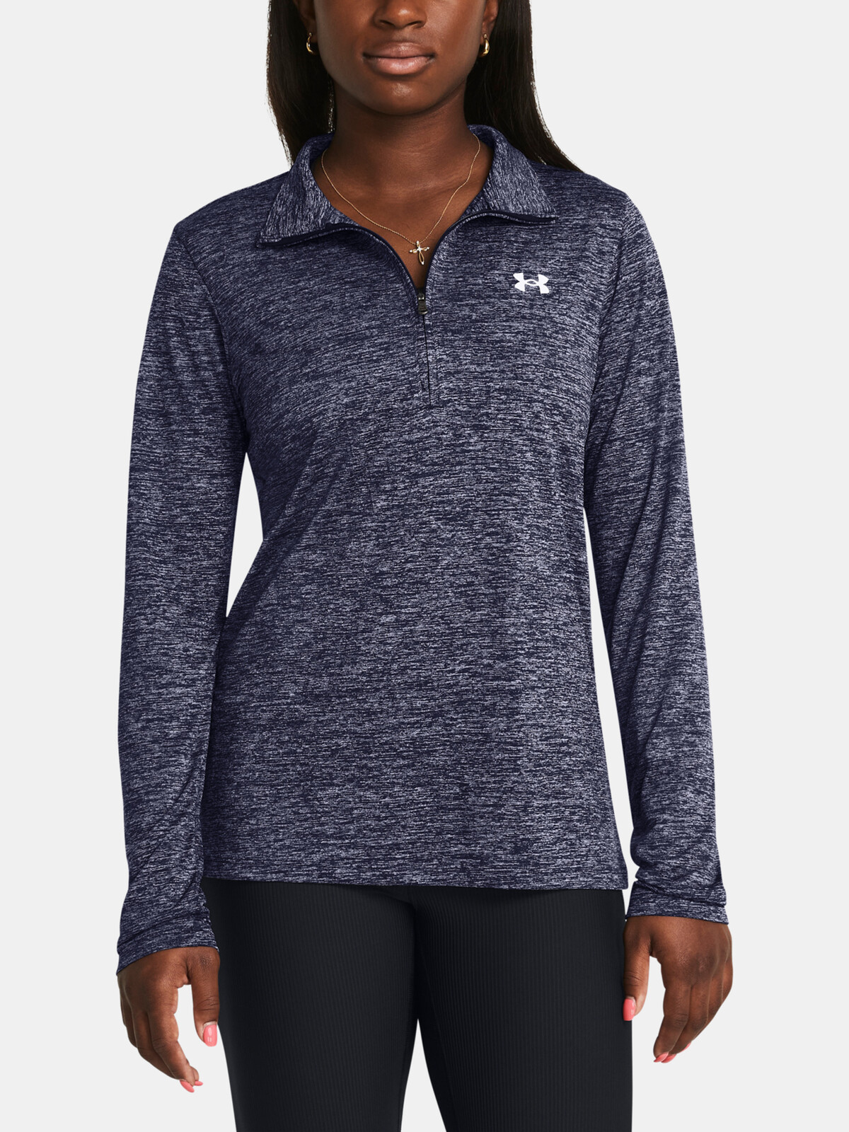 Dámské tričko Under Armour Tech 1/2 Zip- Twist-BLU - Dámské