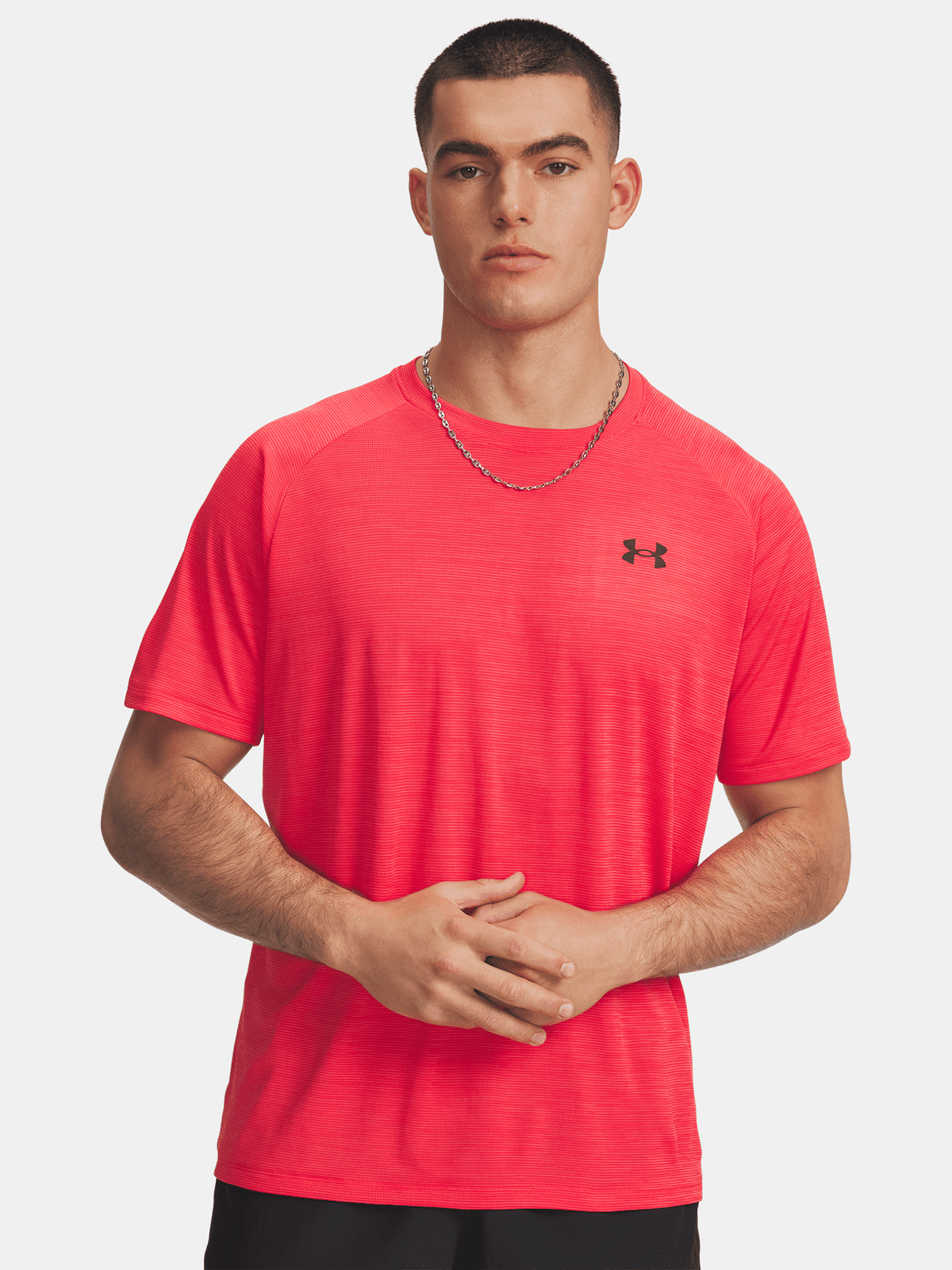 Pánské tričko Under Armour UA Tech Textured SS-RED - Pánské