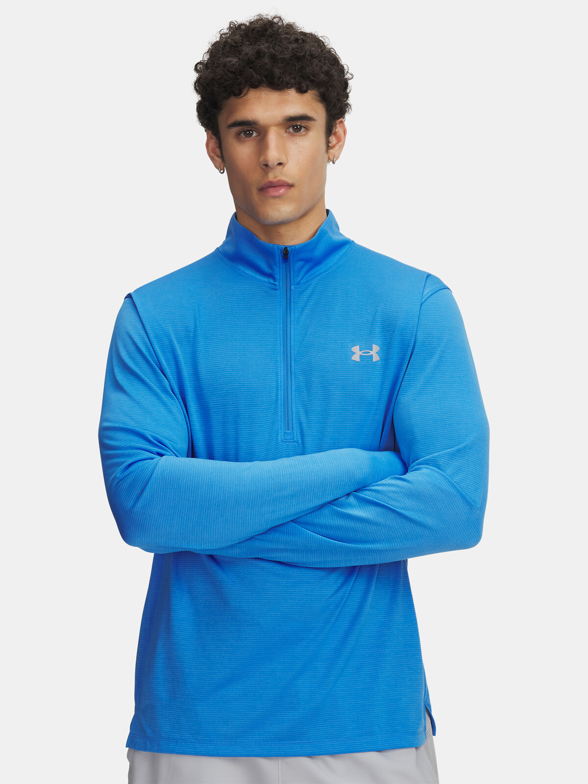 Pánské tričko Under Armour UA LAUNCH 1/4 ZIP-BLU - Pánské