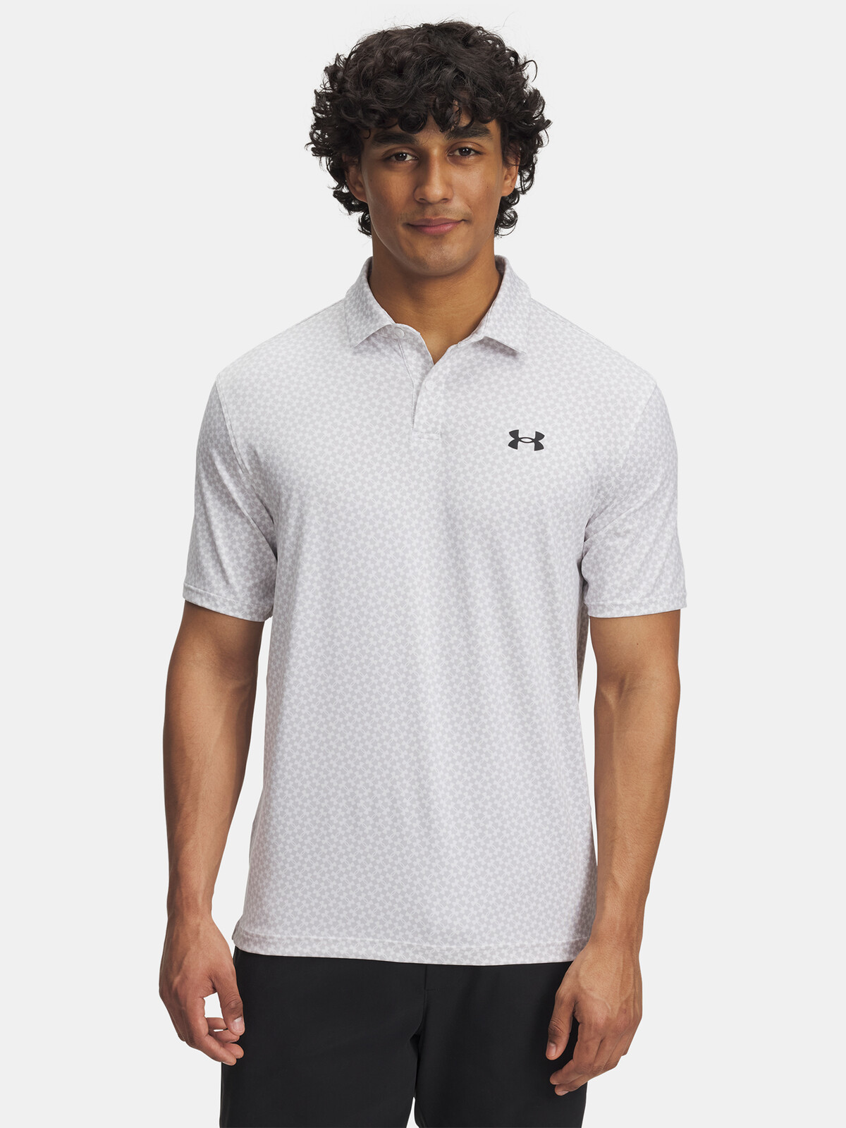 Pánské tričko Under Armour UA T2G Printed Polo-WHT - Pánské
