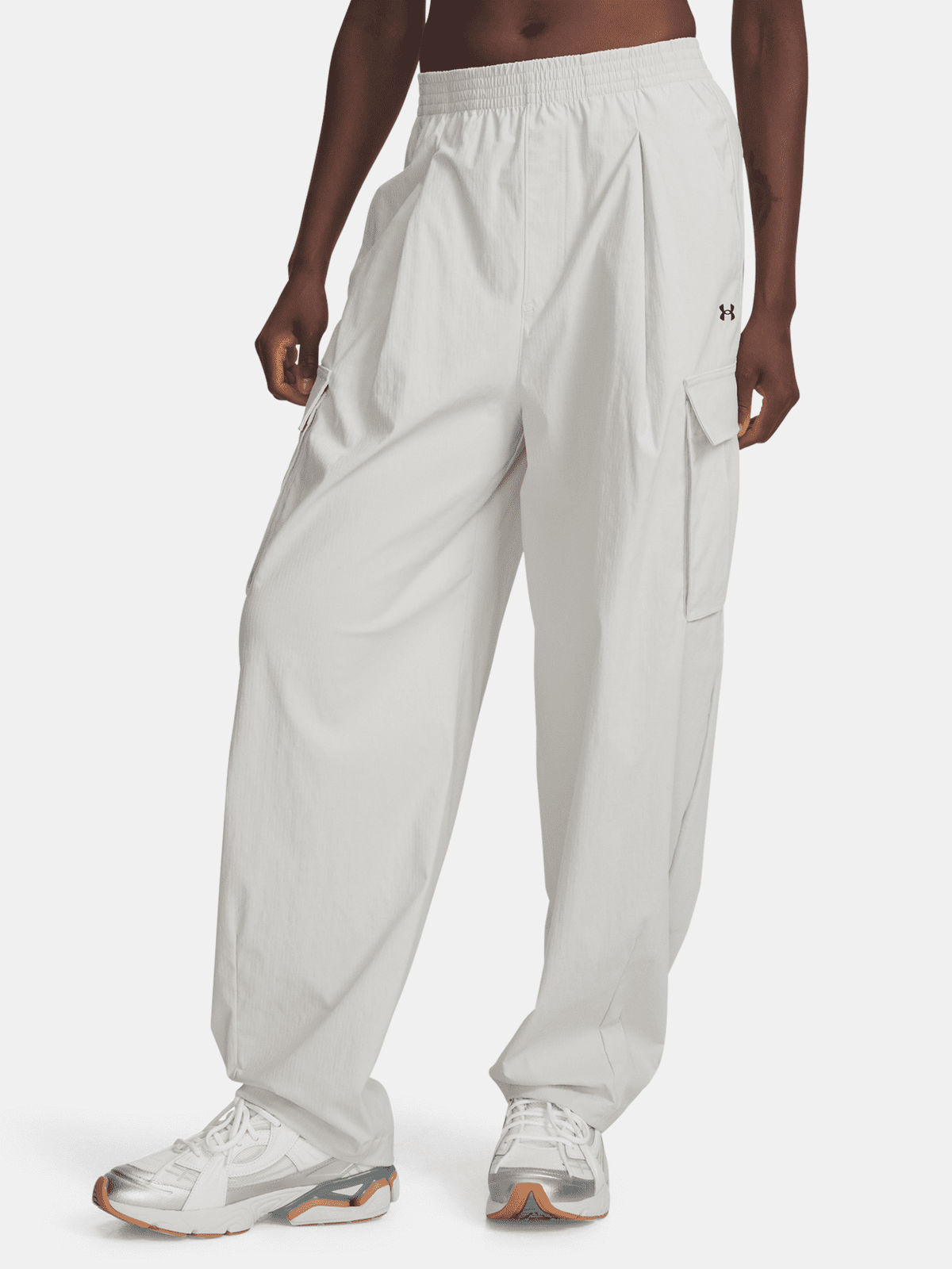 Dámské sportovní kalhoty Under Armour UA Unstoppable Rstop Cargo-WHT - Dámské