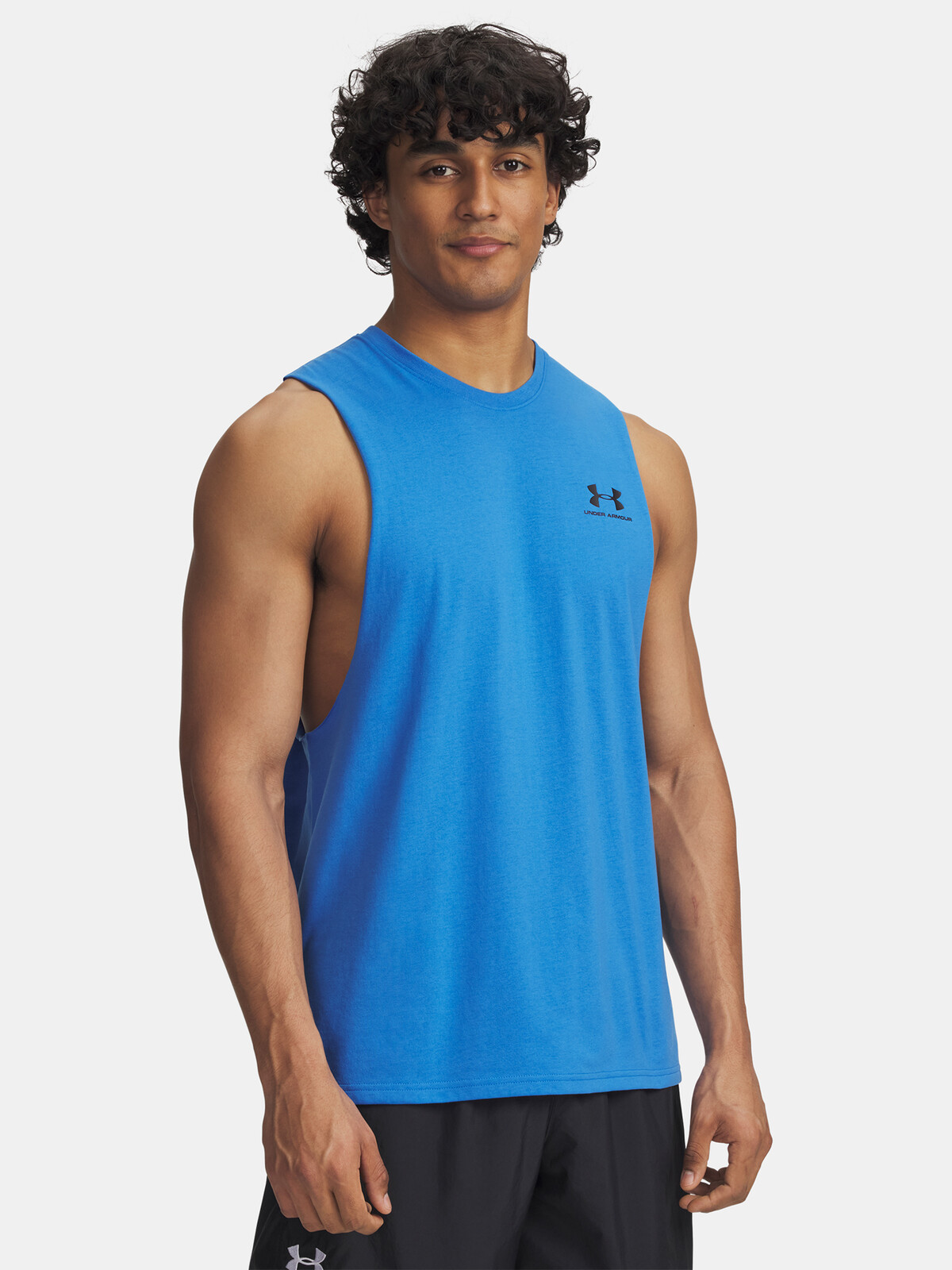Pánské tílko Under Armour UA LEFT CHEST CUT OFF TANK-BLU - Pánské