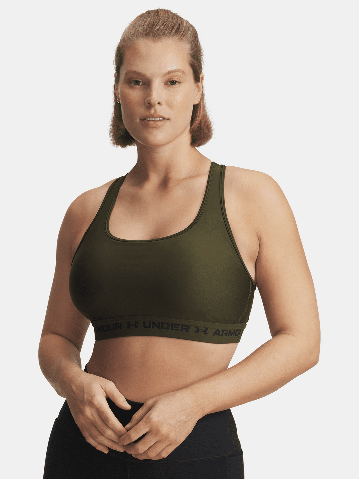 Dámská podprsenka Under Armour Crossback Mid Bra-GRN - Dámské