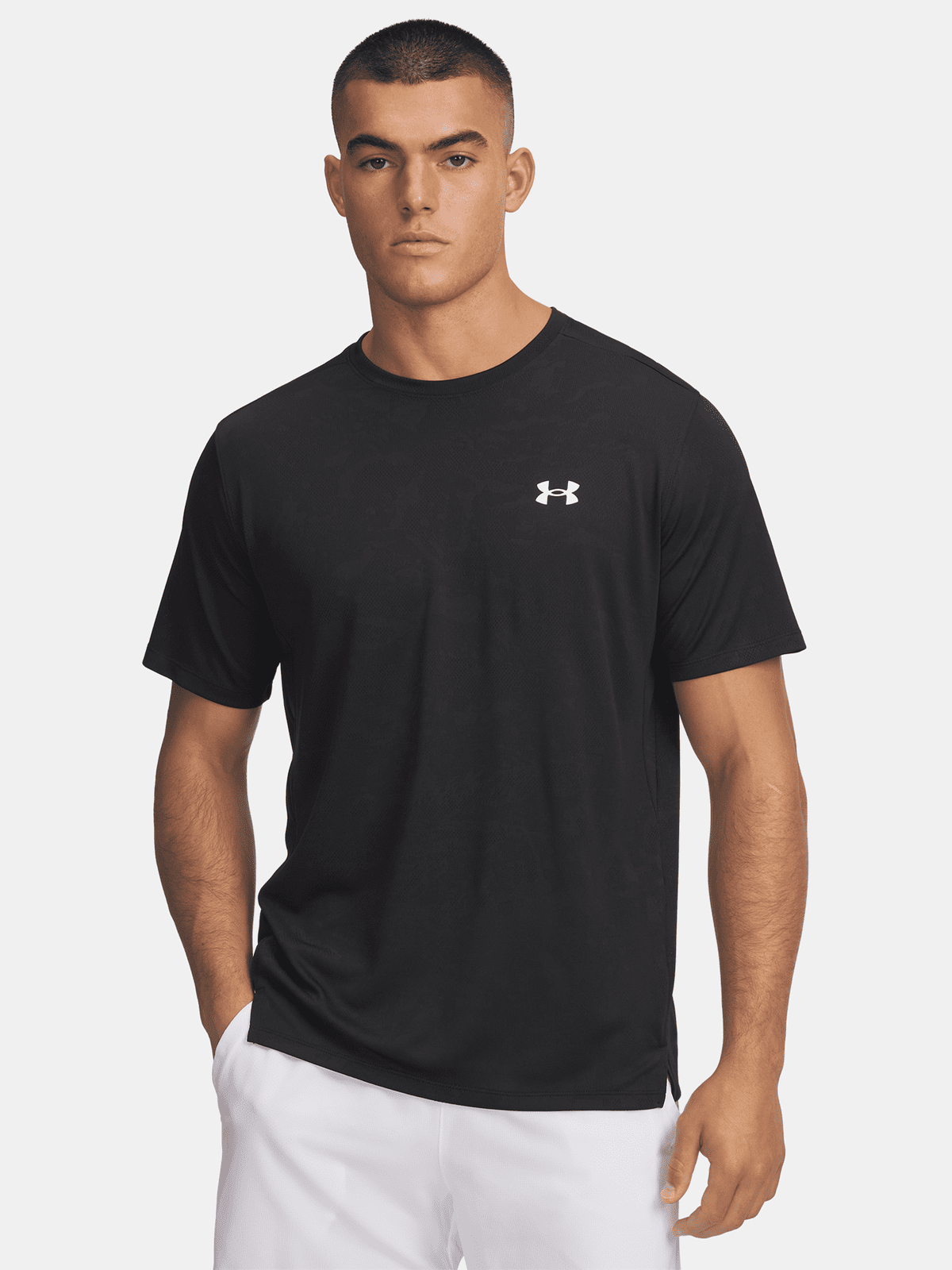 Pánské tričko Under Armour UA Tech Vent Jacquard SS-BLK - Pánské