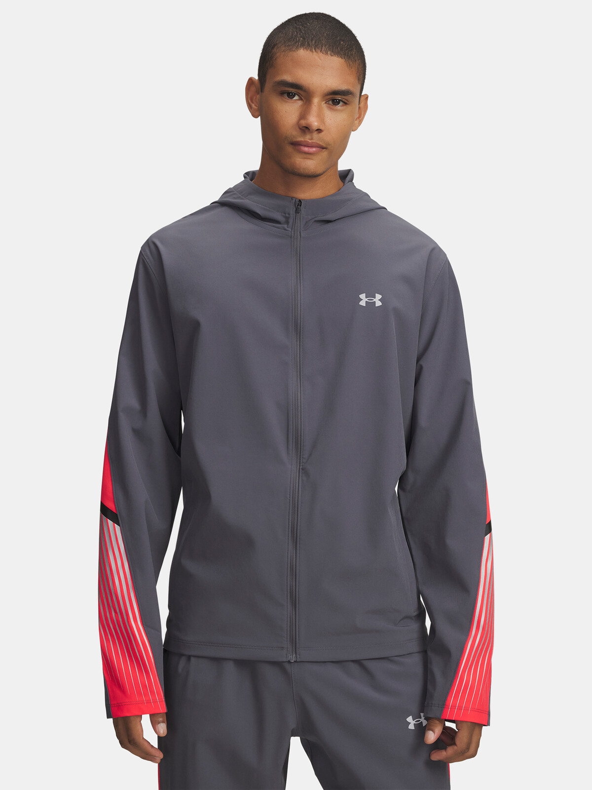 Pánská bunda Under Armour UA Velociti Storm Hooded Jkt-GRY - Pánské