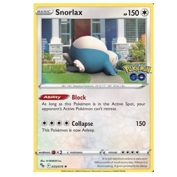 Pokémon Go karta Snorlax Promo