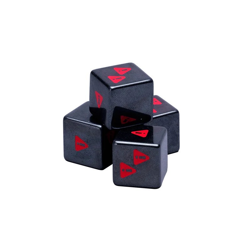 IV Studio Moonrakers Hematite Hazard Dice (4)