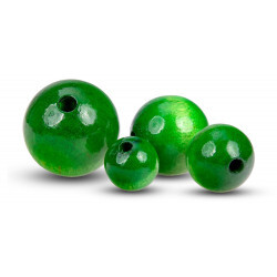 FK Dřevěné kulaté korálky - zelené 10 ks - 2 cm