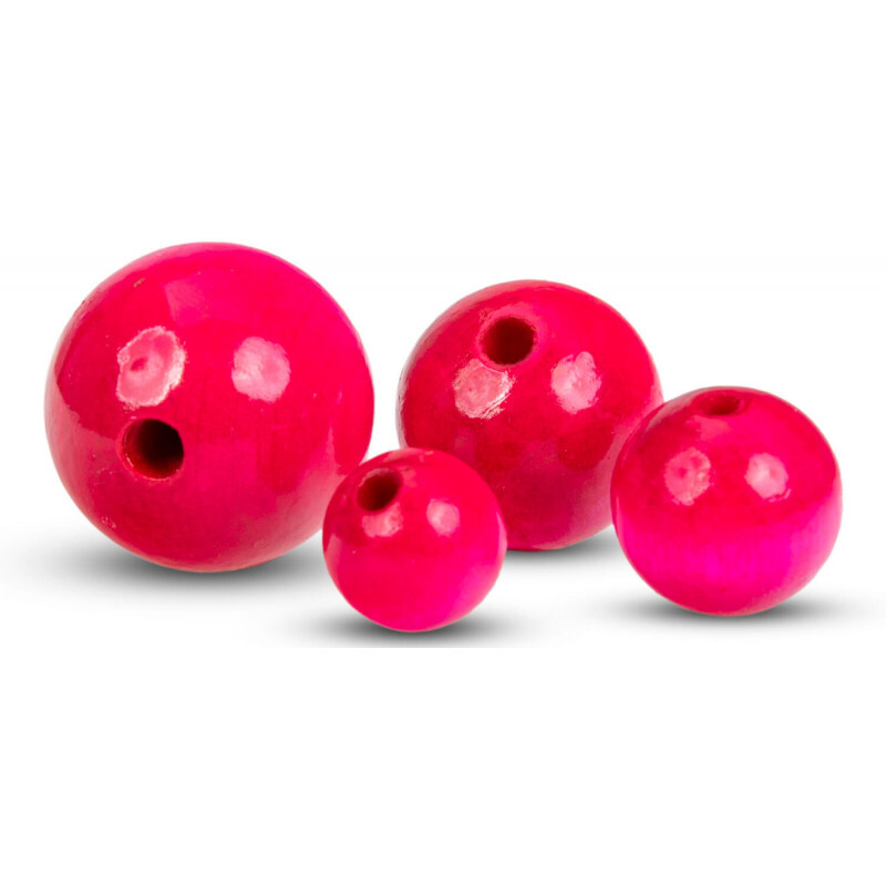 FK Dřevěné kulaté korálky - růžové 50 ks - 3 cm