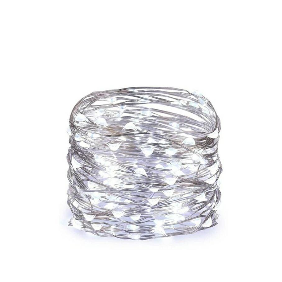 DT Světelný řetěz LED 100 světýlek - studené světlo