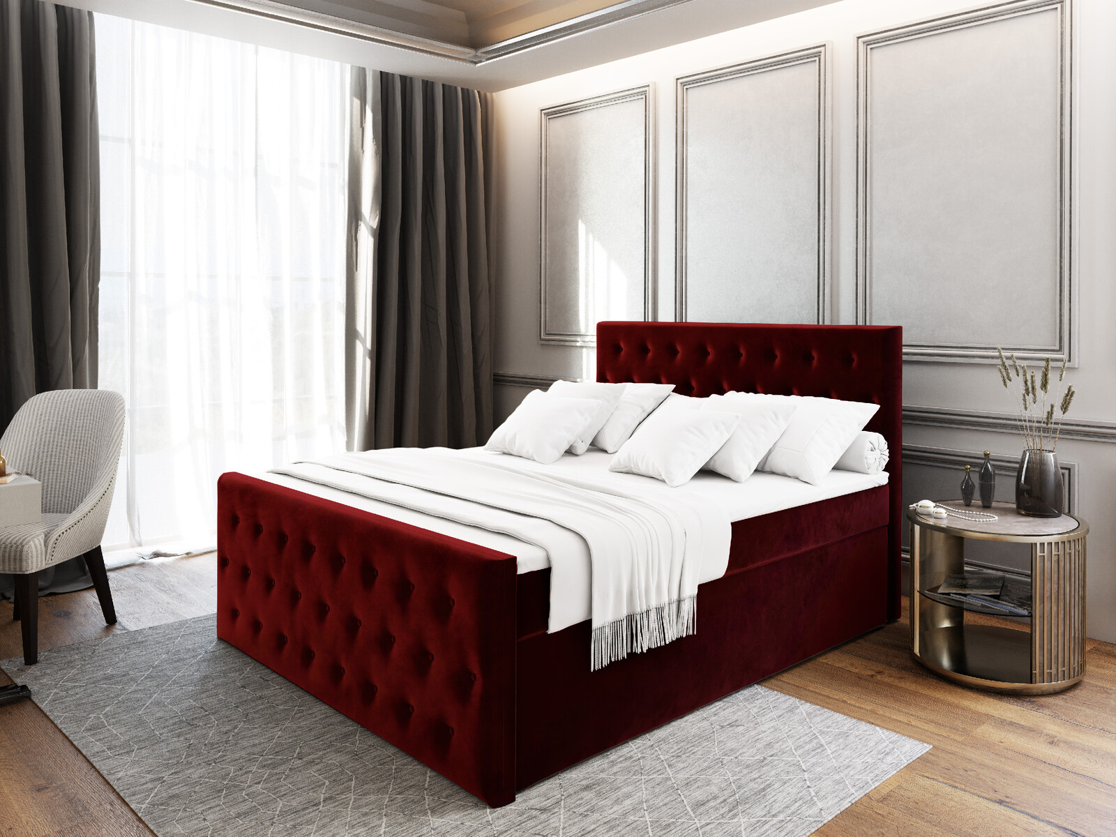 MBM Kontinentální čalouněná postel FONT (180 x 200 cm) Kronos 02