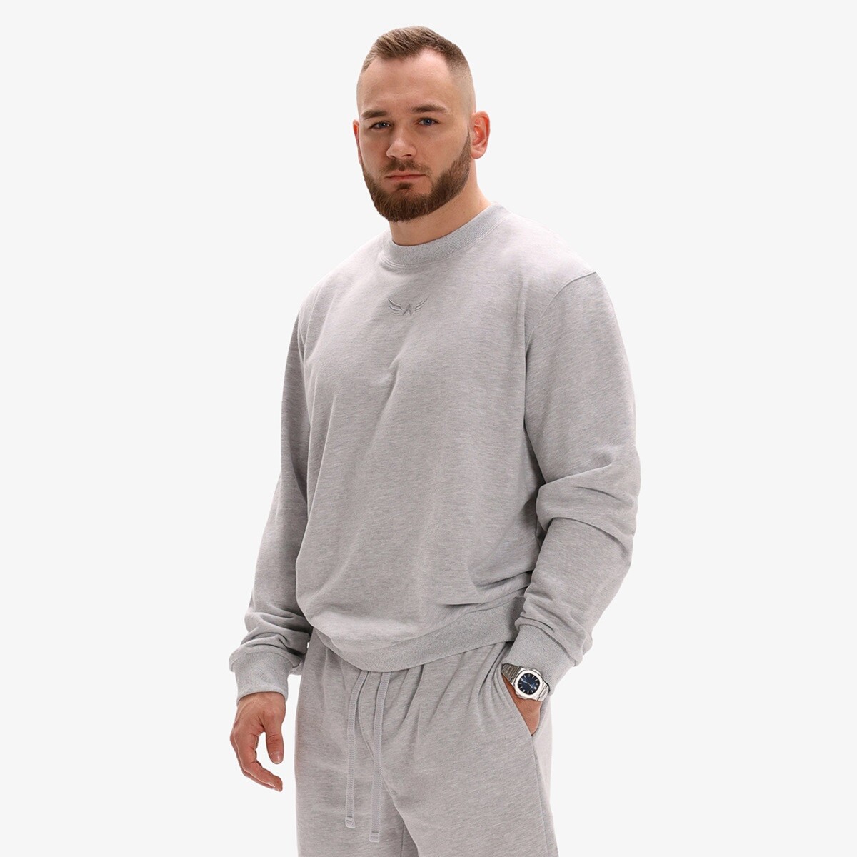 Exalted california core crew mikina šedá