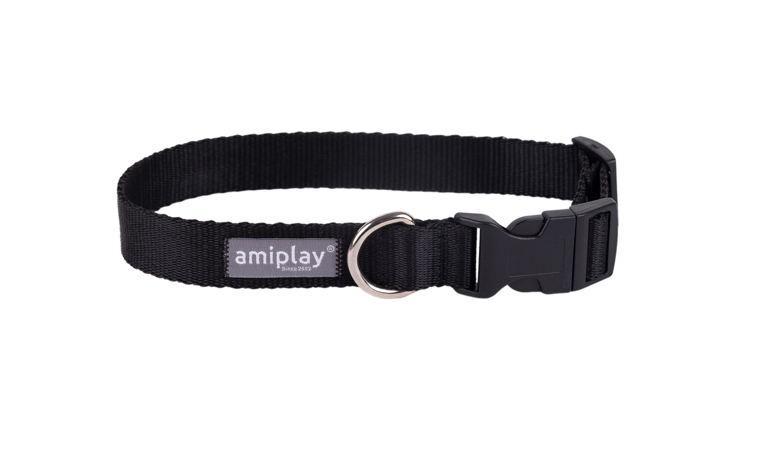 Obojek pro psy nastavitelný POPPY černá velikost S, M, L, XL Rozměr: M - 25-40x2,0 cm