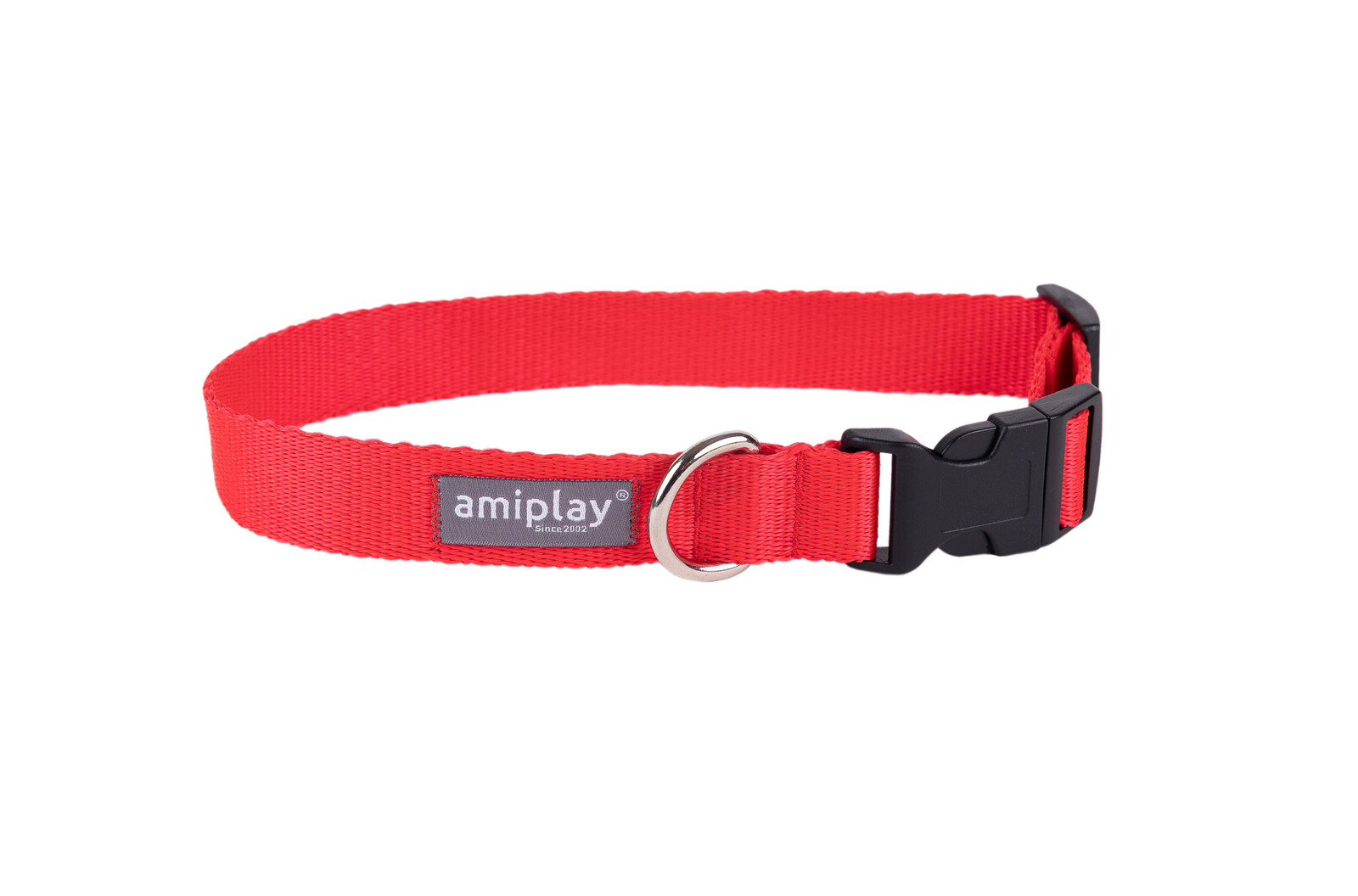 Obojek pro psy nastavitelný POPPY červená velikost S, M, L, XL Rozměr: M - 25-40x2,0 cm