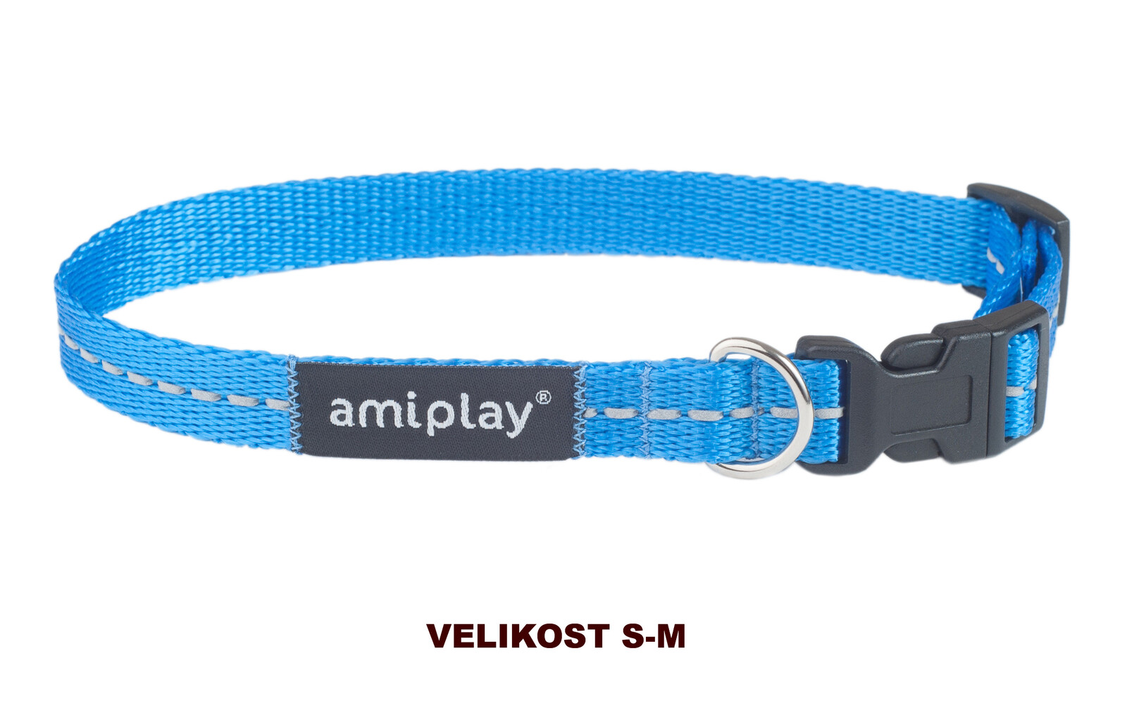Obojek pro psy nastavitelný REFLEX modrá velikost S, M, L, XL Rozměr: M - 25-40x2,0 cm