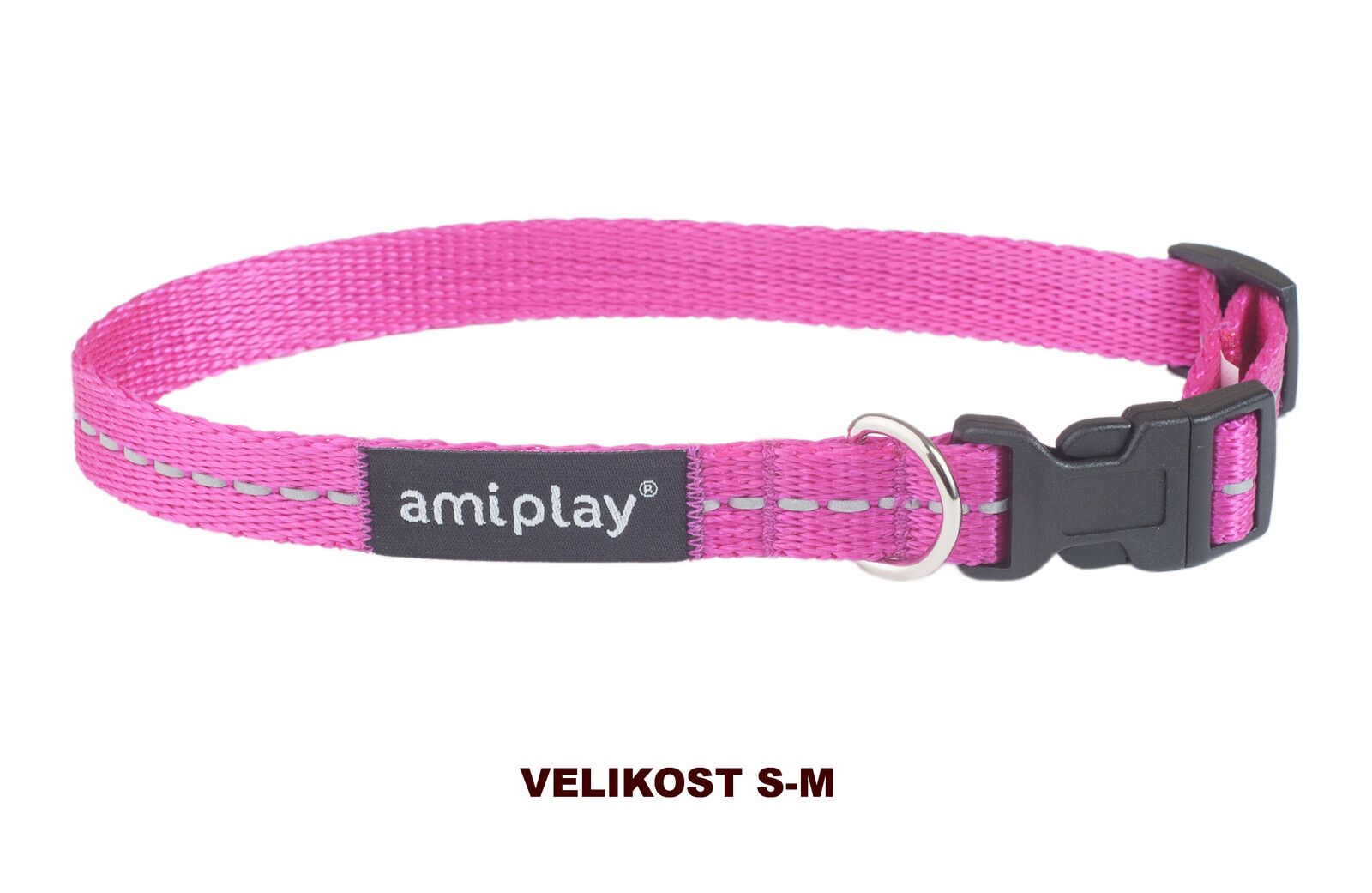Obojek pro psy nastavitelný REFLEX růžová velikost S, M, L, XL Rozměr: M - 25-40x2,0 cm