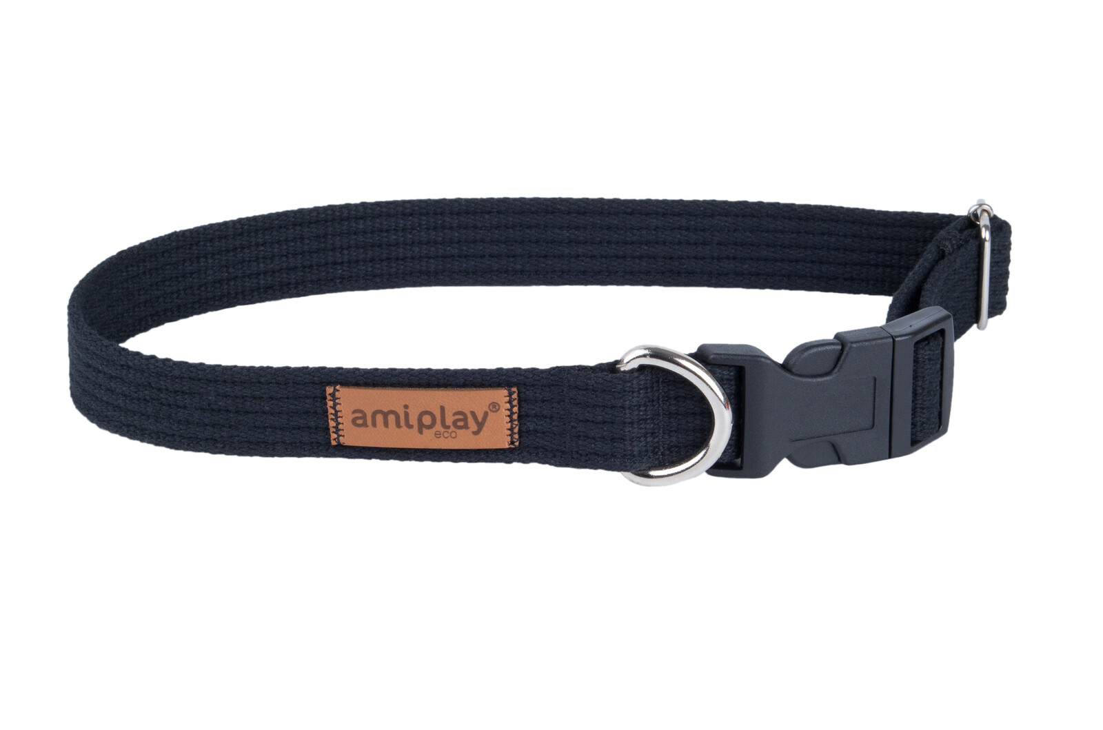 Obojek pro psy nastavitelný COTTONE černá velikost S, M, L, XL Rozměr: M - 25-40x2,0 cm