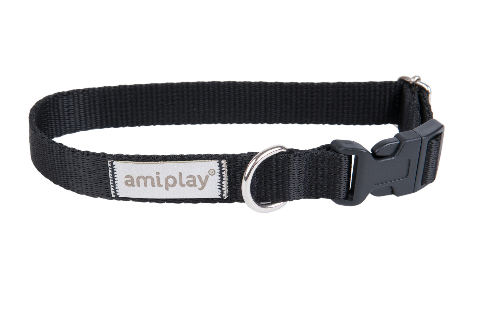 Obojek pro psy nastavitelný RUMBA černá velikost XS, S, M, L, XL Rozměr: M - 25-40x2,0 cm