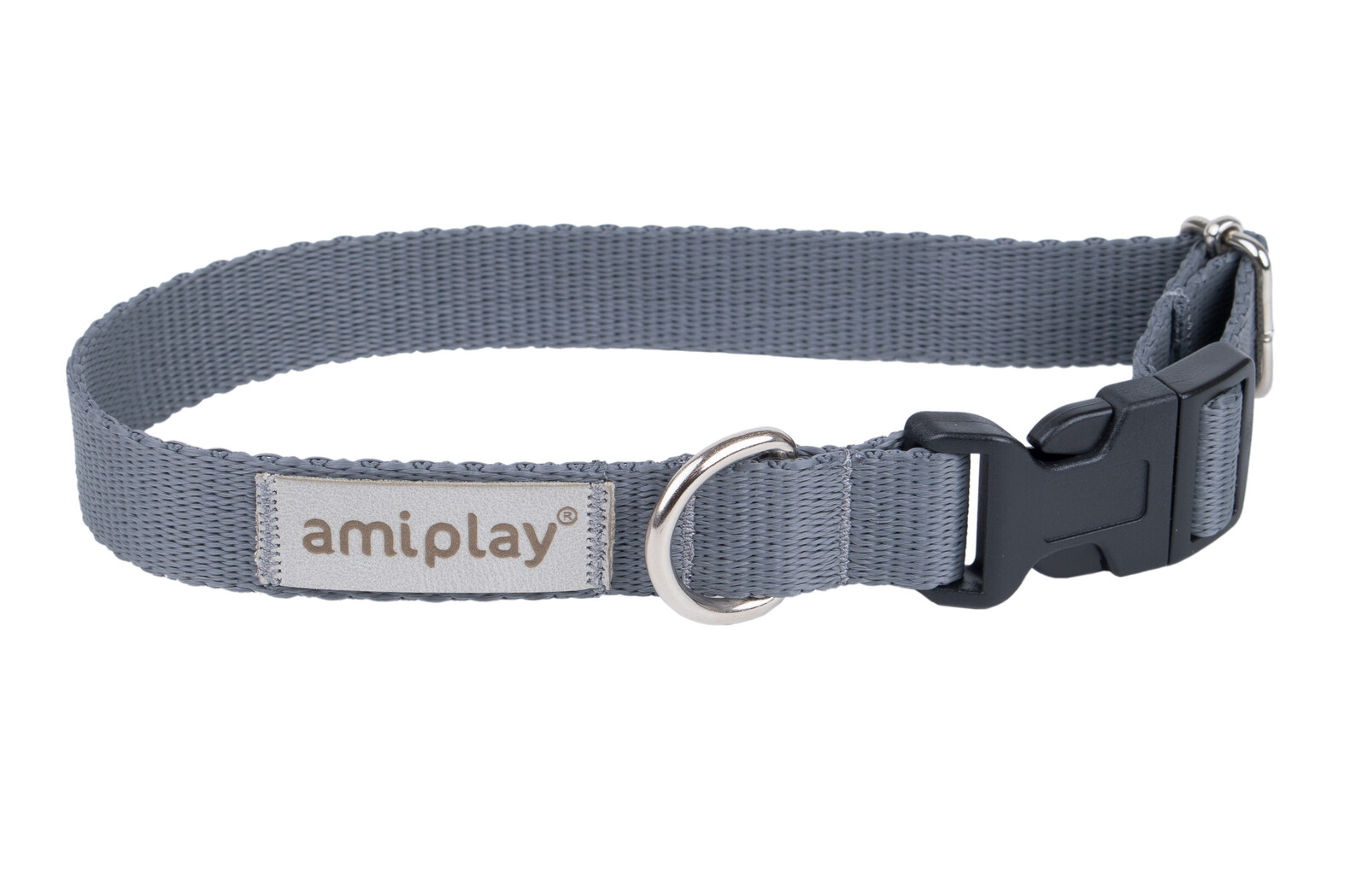 Obojek pro psy nastavitelný RUMBA šedá velikost XS, S, M, L, XL Rozměr: M - 25-40x2,0 cm