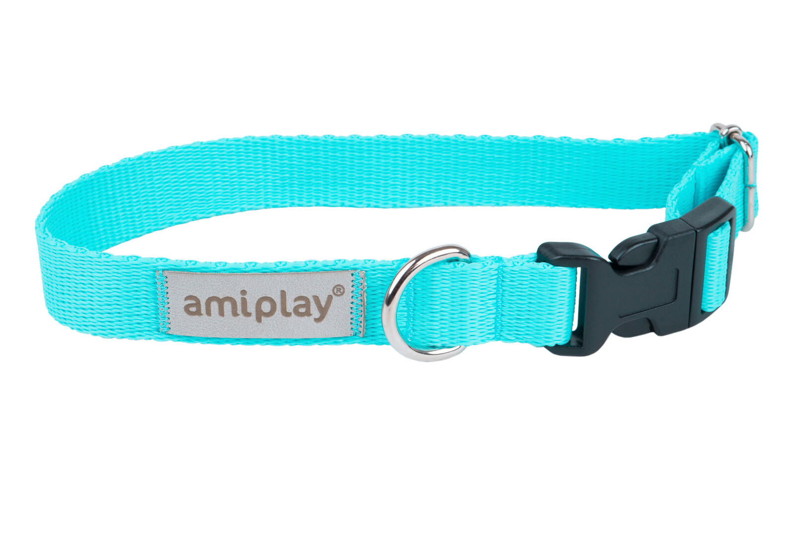 Obojek pro psy nastavitelný RUMBA tyrkysová velikost XS, S, M, L, XL Rozměr: M - 25-40x2,0 cm