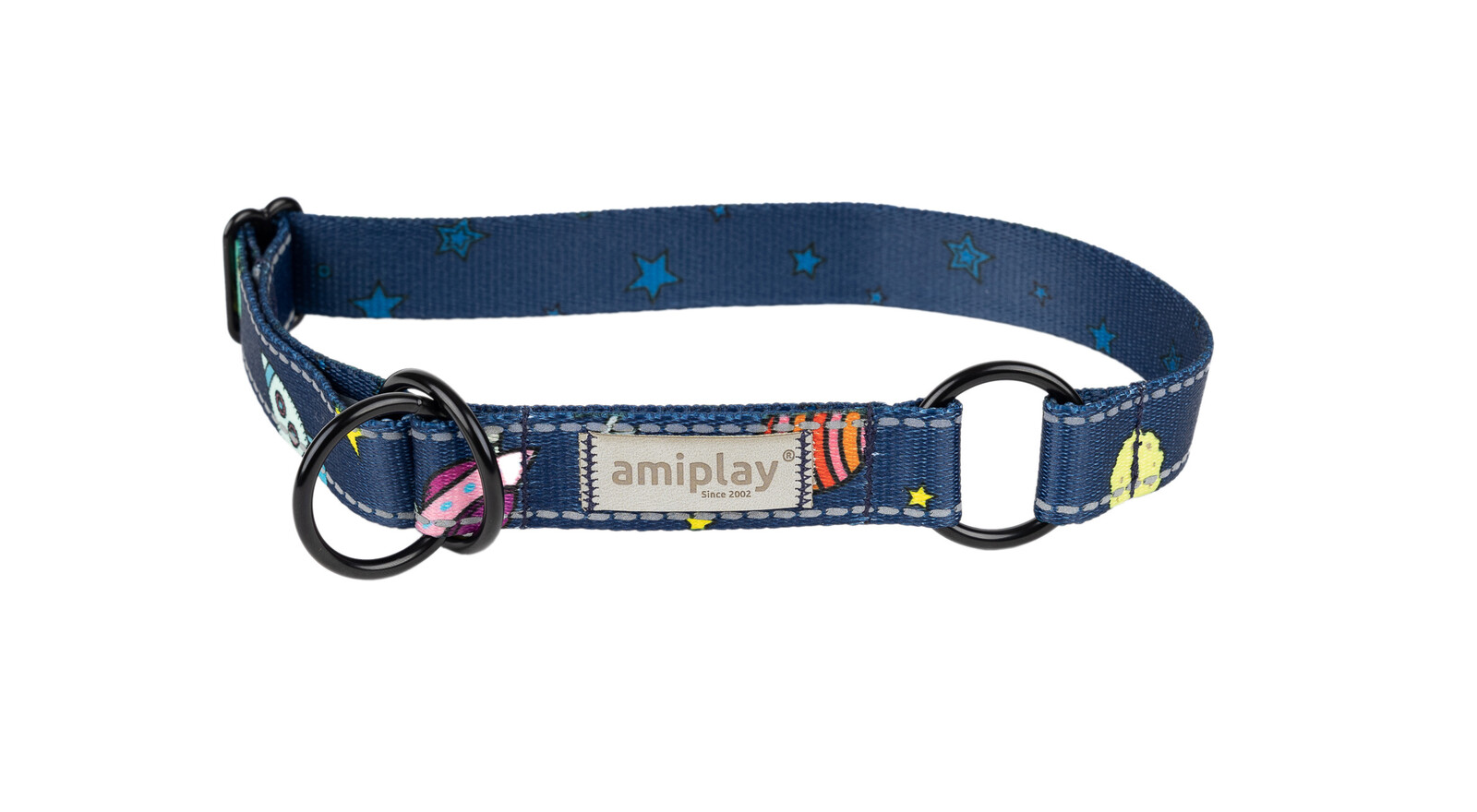 Obojek pro psy polostahovací COSMOS vzor B velikost M, L, XL Rozměr: M - 26-40x2,0 cm