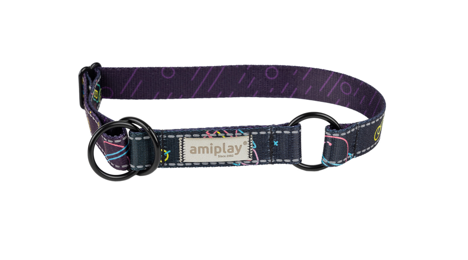 Obojek pro psy polostahovací COSMOS vzor C velikost M, L, XL Rozměr: M - 26-40x2,0 cm