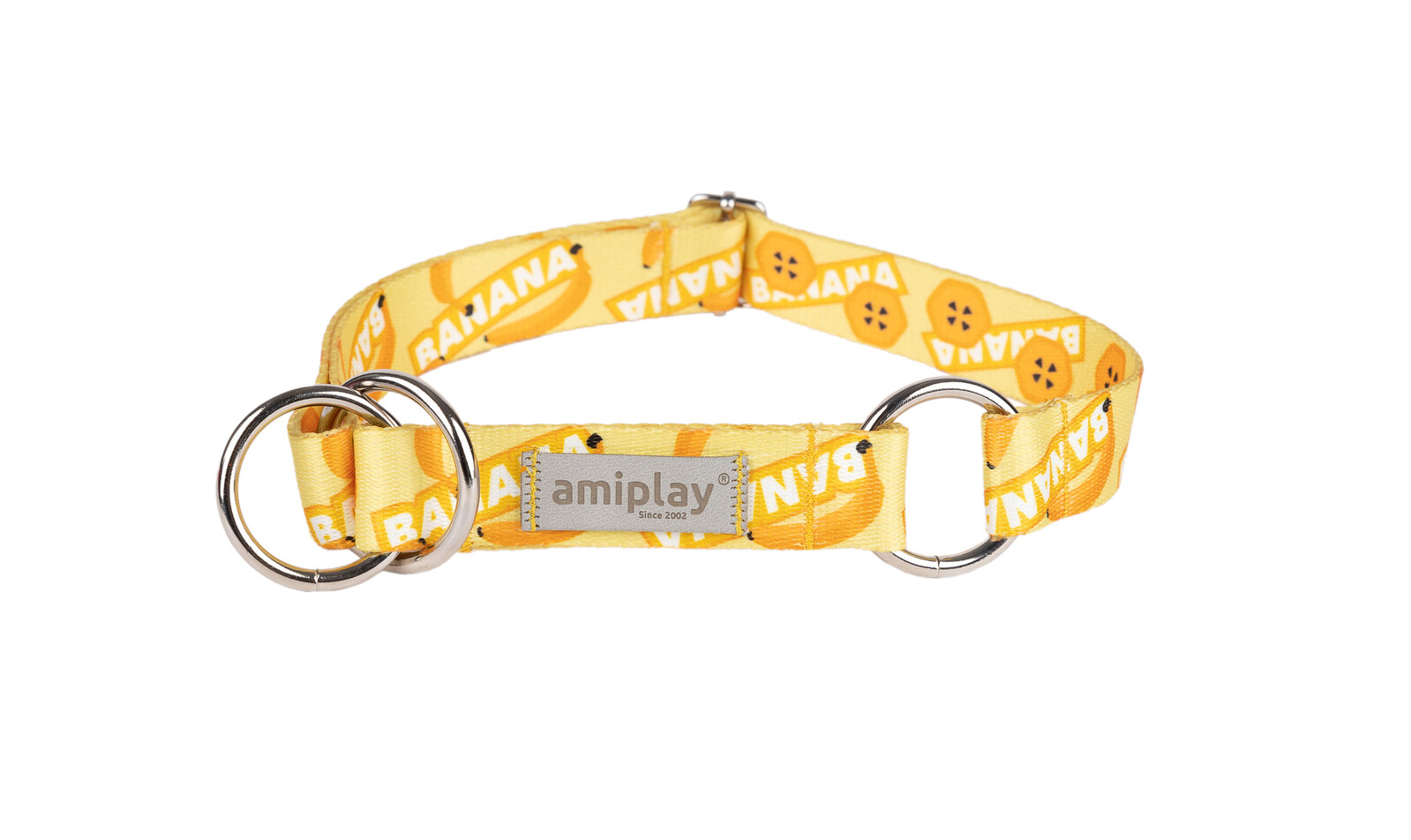 Obojek pro psy polostahovací HAPPY BANANA velikost M, L, XL Rozměr: M - 26-40x2,0 cm