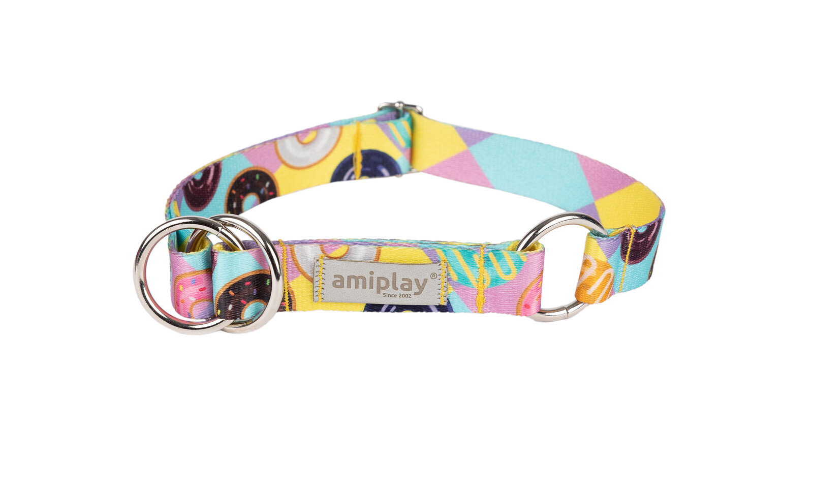 Obojek pro psy polostahovací HAPPY DONUT velikost M, L, XL Rozměr: M - 26-40x2,0 cm