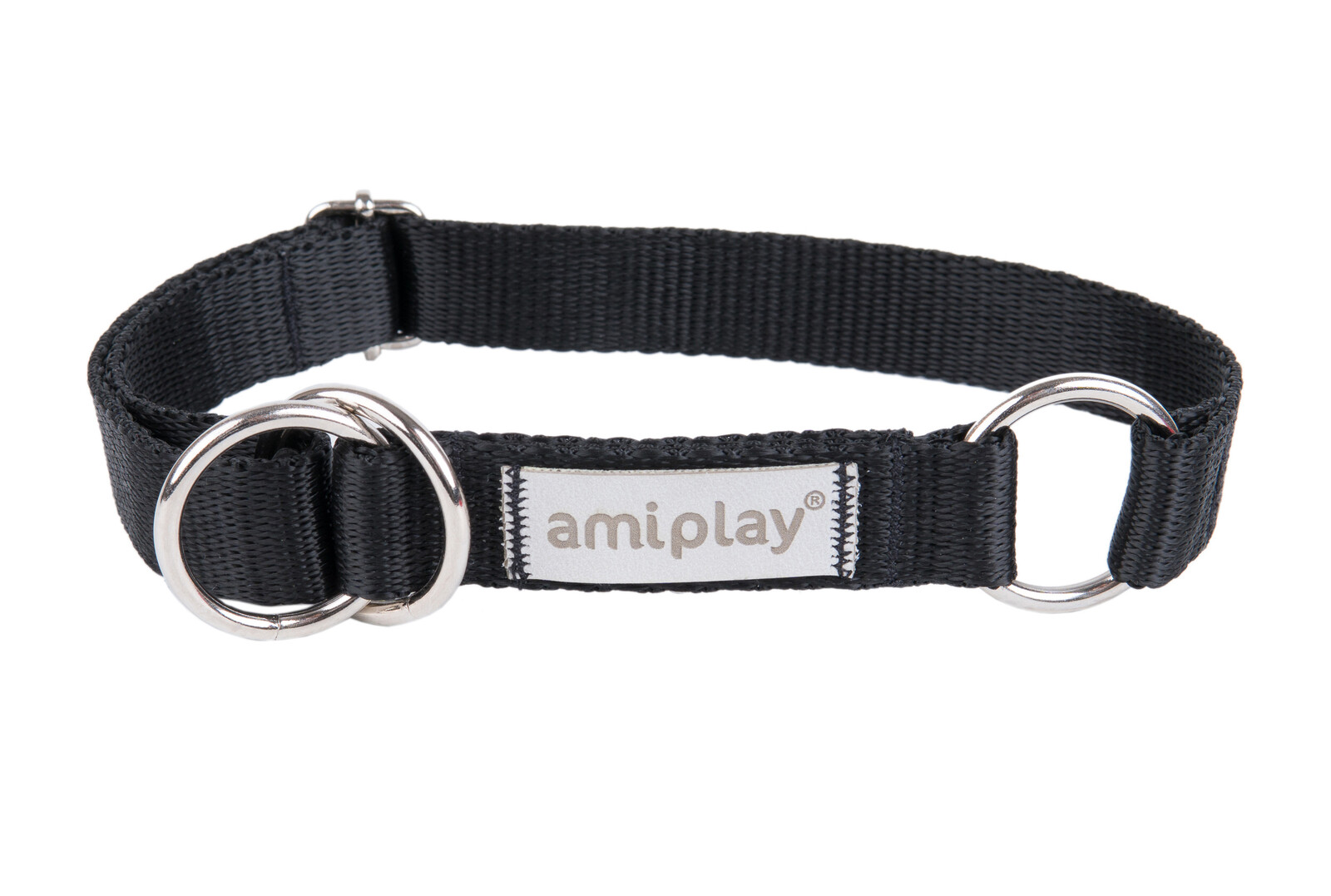 Obojek pro psy polostahovací RUMBA černá velikost M, L, XL Rozměr: M - 26-40x2,0 cm