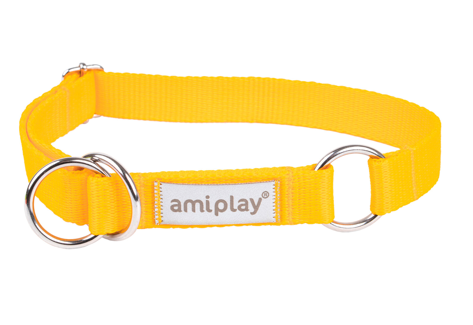 Obojek pro psy polostahovací RUMBA žlutá velikost M, L, XL Rozměr: M - 26-40x2,0 cm