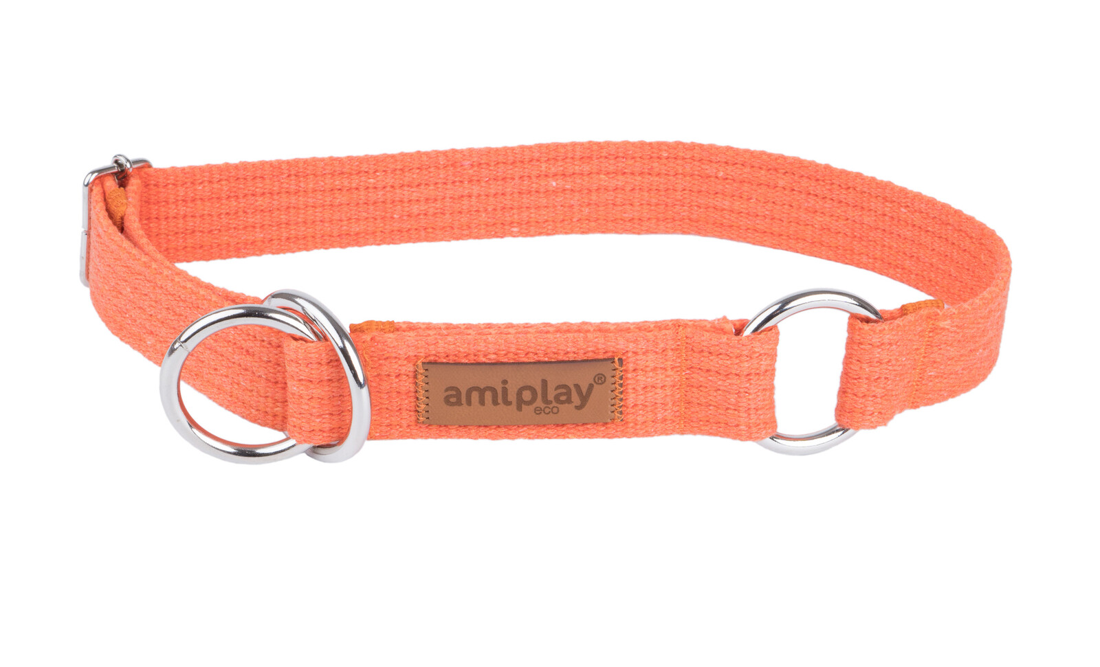 Obojek pro psy polostahovací COTTONE oranžová velikost M, L, XL, XXL Rozměr: M - 26-40x2,0 cm