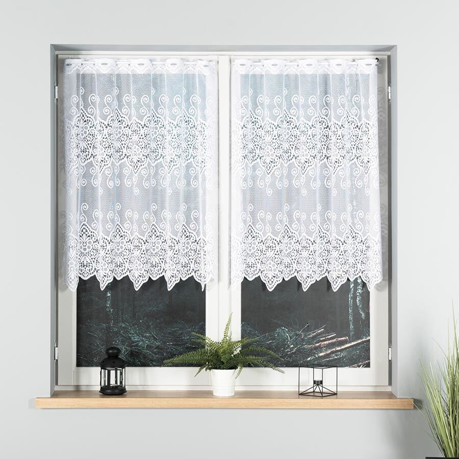 Dekorační metrážová vitrážová záclona NADIA bílá výška 100 cm MyBestHome