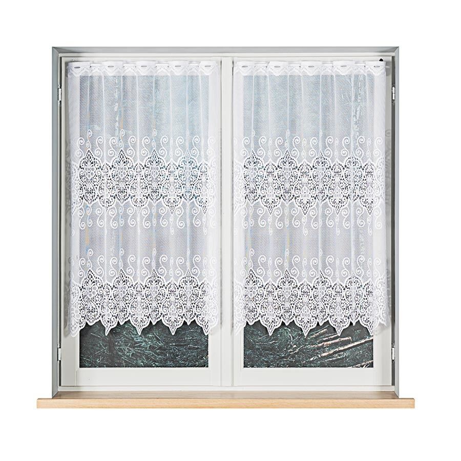 Dekorační metrážová vitrážová záclona NADIA bílá výška 120 cm MyBestHome