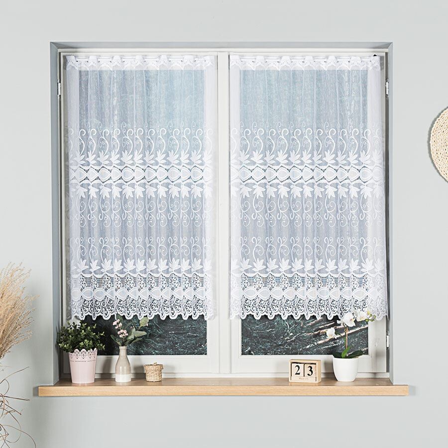 Dekorační metrážová vitrážová záclona ZOTA bílá výška 120 cm MyBestHome