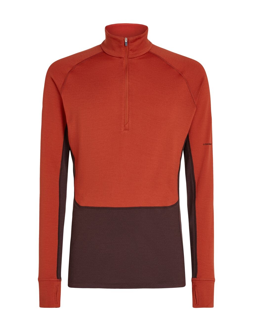 ICEBREAKER Mens 260 ZoneKnit LS Half Zip, Java/Agate/Cb velikost: L