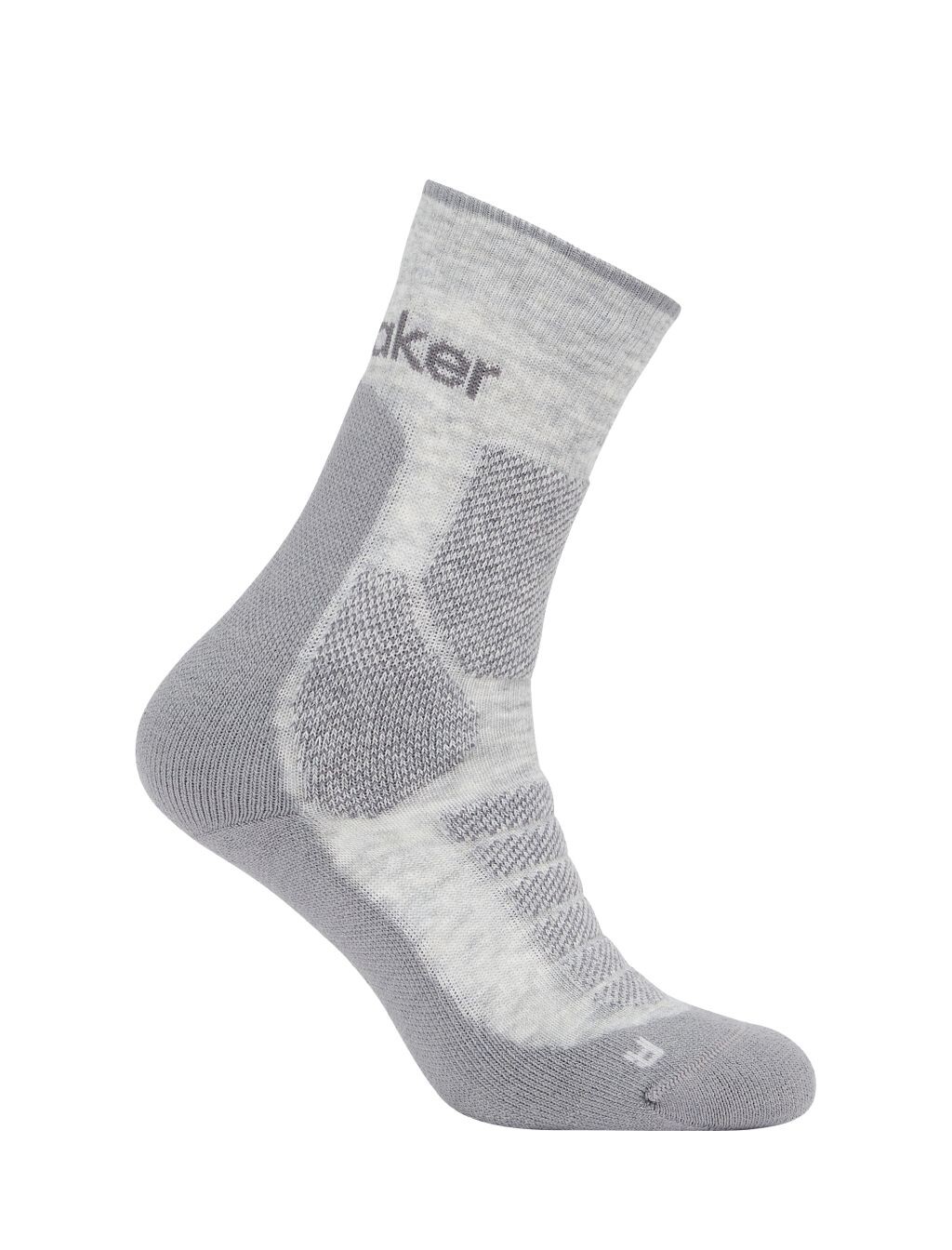 ICEBREAKER Mens Hike+ Heavy Crew, Blizzard Heather/Alloy velikost: L