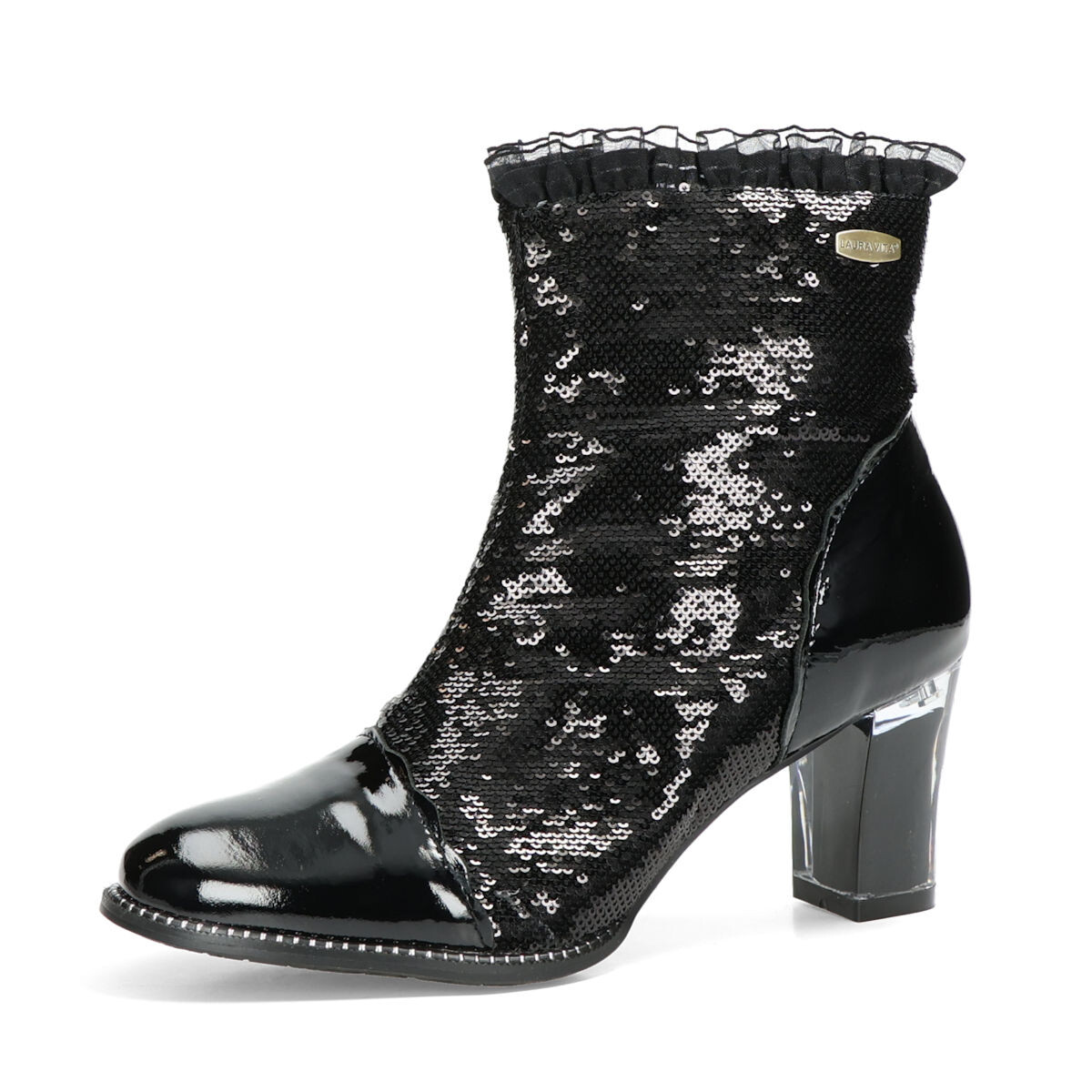 Laura Vita dámské stylové kotníkové kozačky - černé - 36