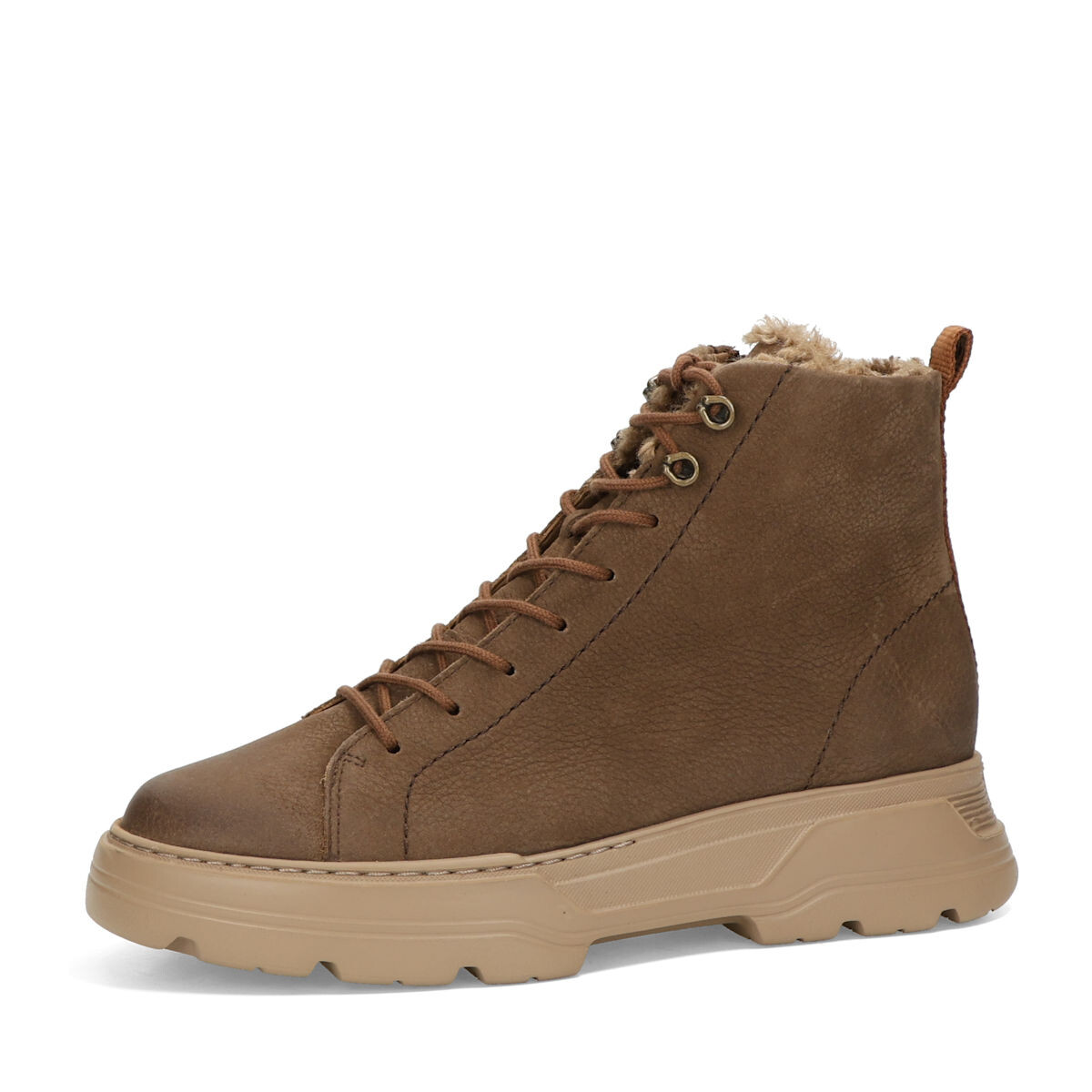 Paul Green dámské nubukové kotníkové boty - hnědé - 37.5