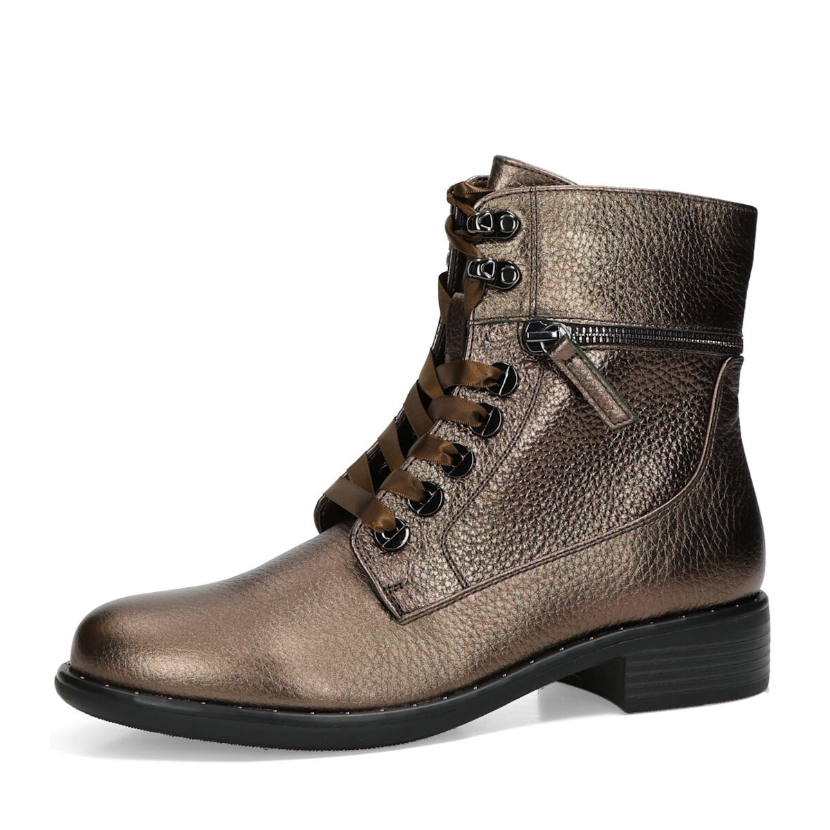 Regarde le ciel dámské kožené kotníkové kozačky - bronzové - 36