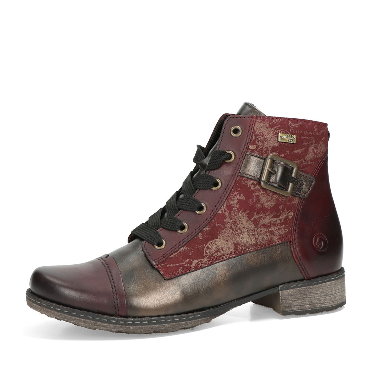 Remonte dámské každodenní kotníkové kozačky - bordó - 36