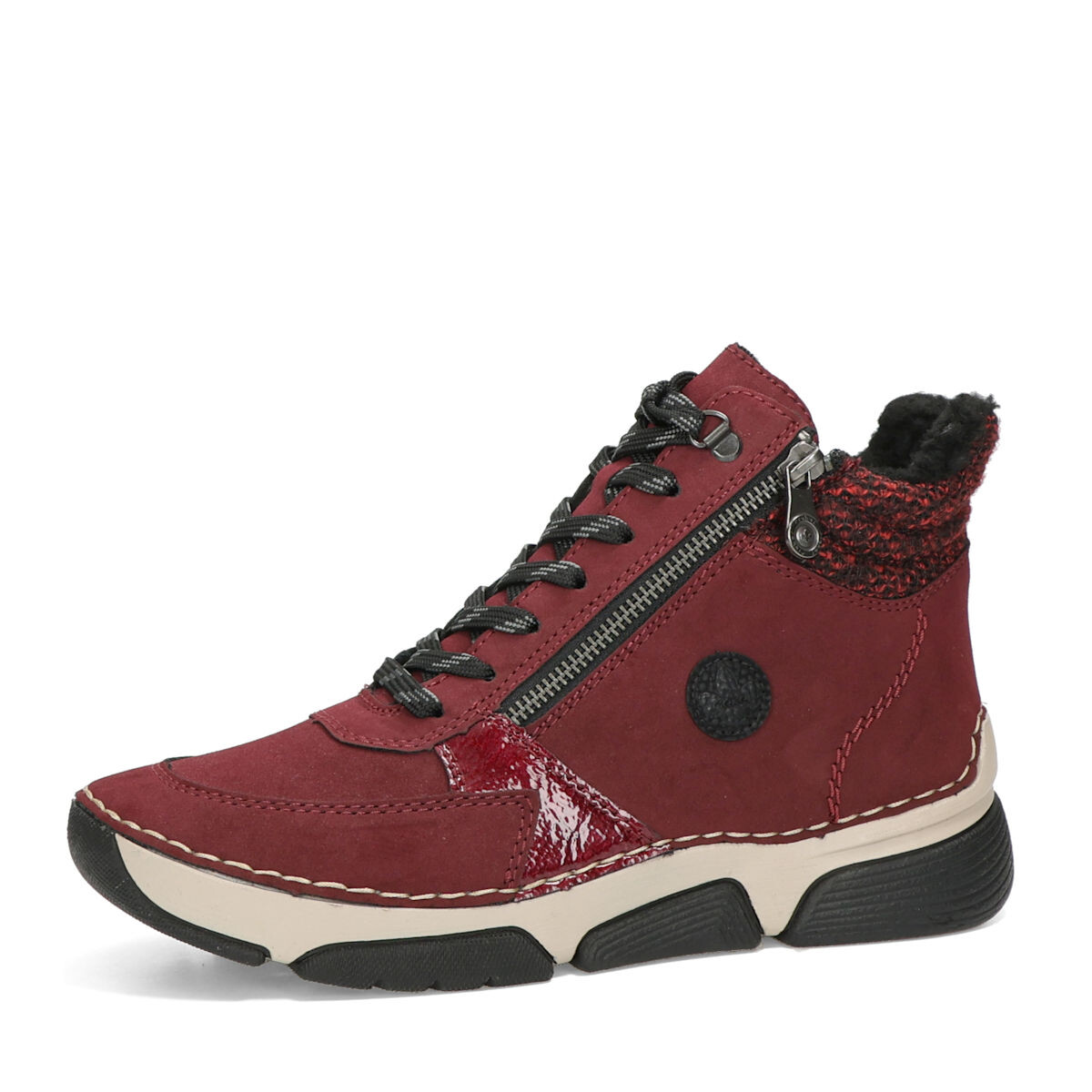 Rieker dámské zimní kotníkové boty - bordó - 36