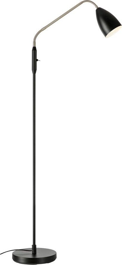 Černá LED stmívatelná stojací lampa s kovovým stínidlem (výška 140 cm) Patro – Markslöjd