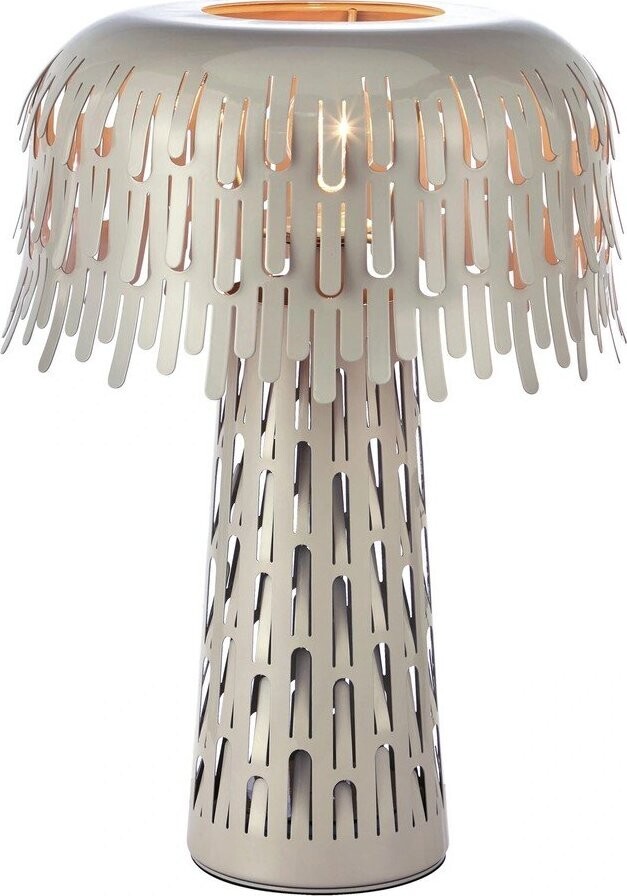 Šedobéžová stolní lampa s kovovým stínidlem (výška 38 cm) Verbera – Markslöjd