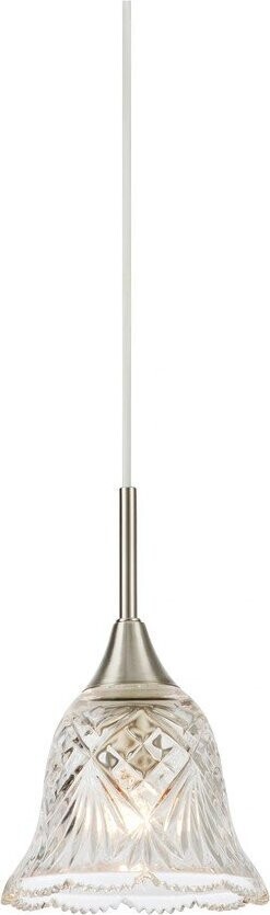 Závěsné svítidlo ve stříbrné barvě se skleněným stínidlem ø 13,5 cm Luna – Markslöjd