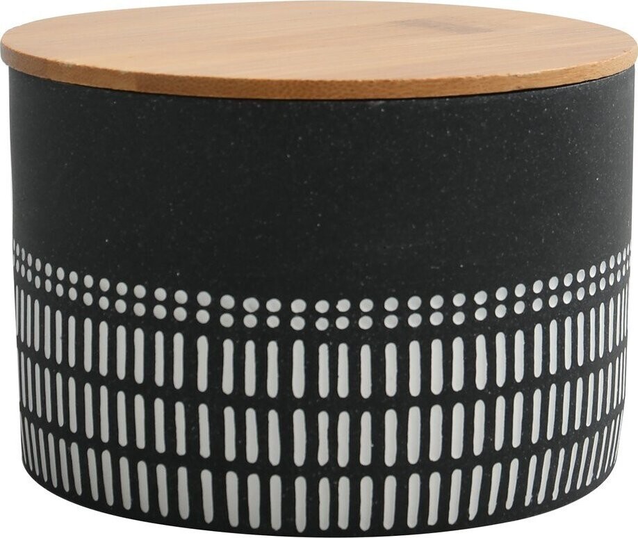 Černý koupelnový organizér na vatové tampony z polyresinu Yuma – Spirella